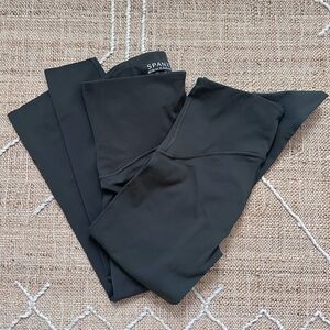 Two Pairs Spanx Booty Boost Legging Full Length 7/8 Army Green Medium